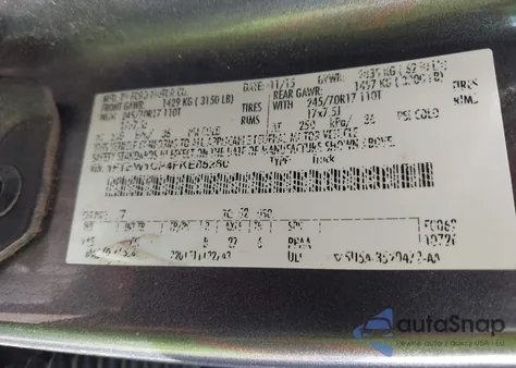 2015 Ford F-150 Xl from USA, damaged, VIN 1FTEW1CP4FKE85260